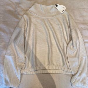 Prana Elegant Cream Mock Neck Sweater